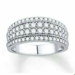 Diamond Anniversary Band 1 Ct Round Cut 14K